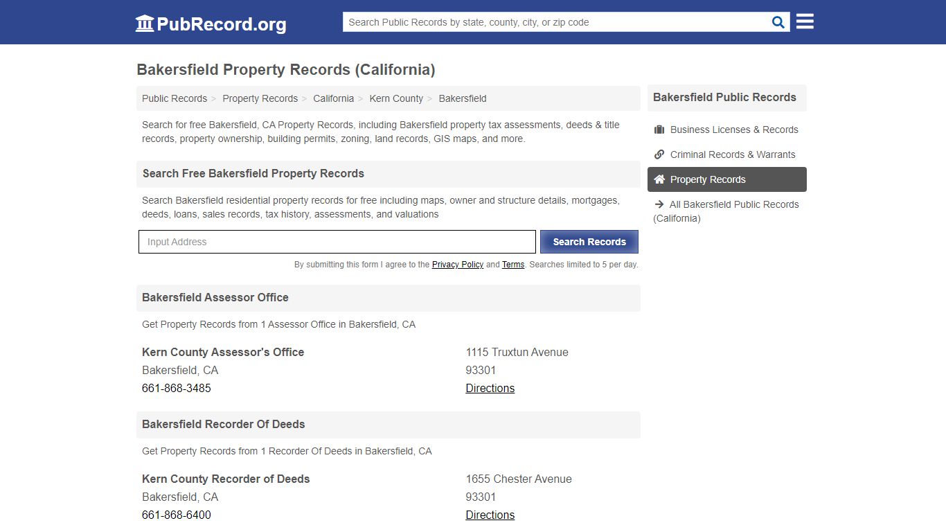 Bakersfield Property Records (California) - Free Public Records Search